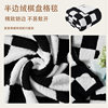 Internet Celebrity Checkerboard Blanket Autumn and Winter Thickeneded Knitted Half-Sided Plush Blanket Sofa Leisure Blanket Office Nap Blanket