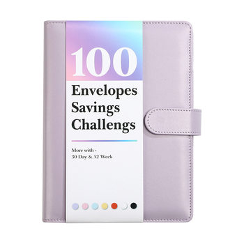 Loose-leaf book 100 days EnvelopeChallenge couples challenge savings account book PU color savings book