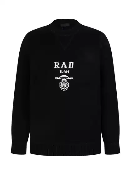 P's Autumn and Winter Round Neck Long-Sleeved Knitwear Letter Jacquard P's Logo Knitwear Men's Casual Top Woolen Knitwear