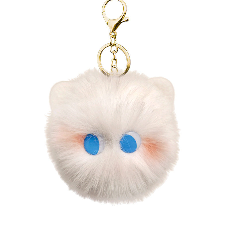 Blush cat pendant plush keychain cute girl heart cat bag pendant wholesale stall merchandise