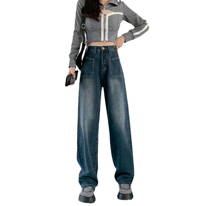 High Waisted Wide Leg Jeans for Women Loose Fit Flattering Long Length Perfect for Autumn Winter Wholesale Available