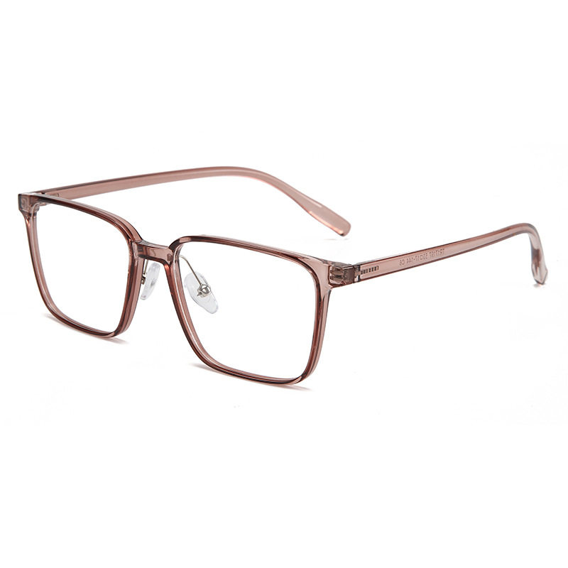 New Oval Frame Tr90 Anti-Blue Light Flat Mirror Fashionable Optical Glasses Silicone Nose Pads That Will Not Leave Marks When Worn for a Long Time