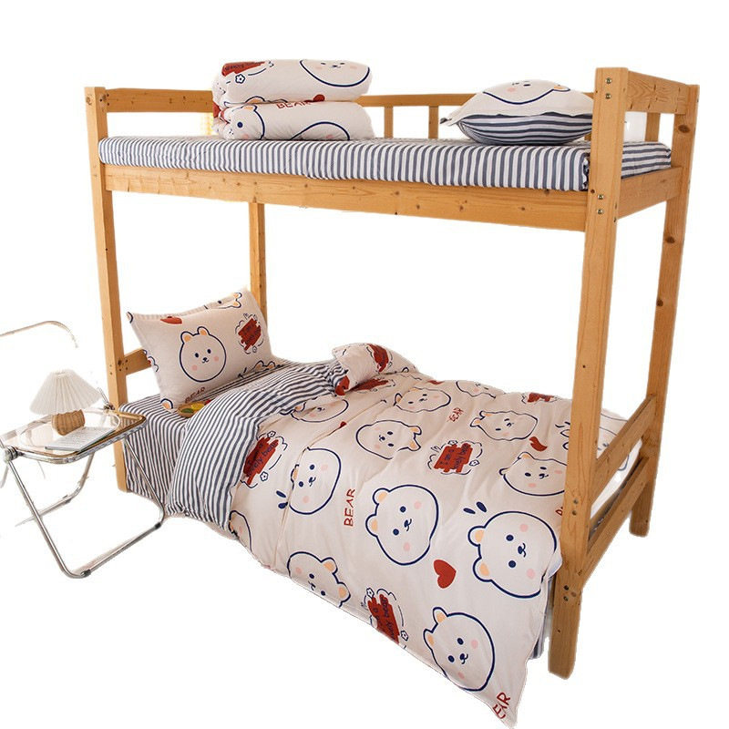 Six-Piece Set of Winter Quilts for Staff Dormitories, Eight-Piece Set of University Bunk Beds, Thickened Spring & Fall Quilts, Three-Piece Set of Quilts for All Seasons