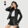 Женская кожаная куртка в мотоциклетном стиле leather jacket кожаная куртка 2024 Amazon Европа и Соединенные Штаты Америки трансграничная кожаная женская одежда на осень и зиму по индивидуальному заказу mini 0