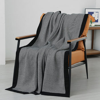 Nordic Simple Style Knitted Summer Nap Air Conditioning Blanket Blanket Bed Tail Towel Blanket New Style Blanket Sofa Blanket