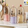 Makeup Brush Storage Tube Rotating Dust-Proof Dressing Table Cosmetics Storage Box Lipstick Eye Shadow Storage Rack Desktop Pen Holder