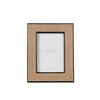 Simple Modern orange high-end leather decorative line photo frame 67-inch bedroom study desktop decoration home decoration