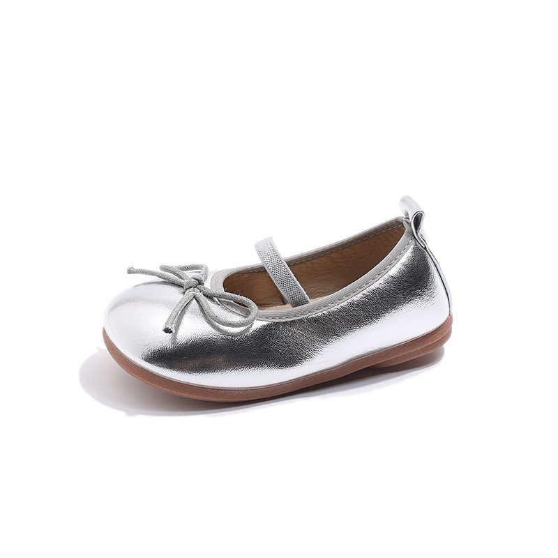 Children's Small Leather Shoes 2025 Spring and Autum New Korean Style Girls' Soft-Soled Shoes with Bows Baby Non-Slip Fashion Shoes