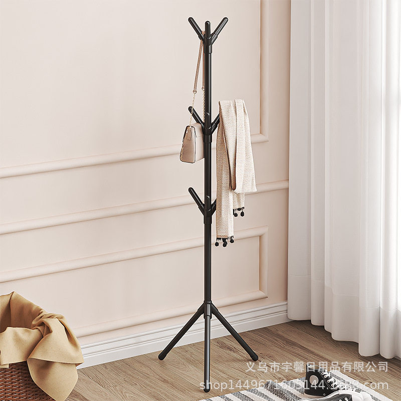 New Simple Assembled Floor-Standing Coat Rack Office Iron Bedroom Vertical Clothes Rack Foyer Clothes Hanger Storage