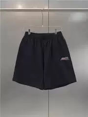 Correct Version Paris BL Home Classic Coke Crack Embroidered Sports Casual Shorts Loosen Version for Men and Women