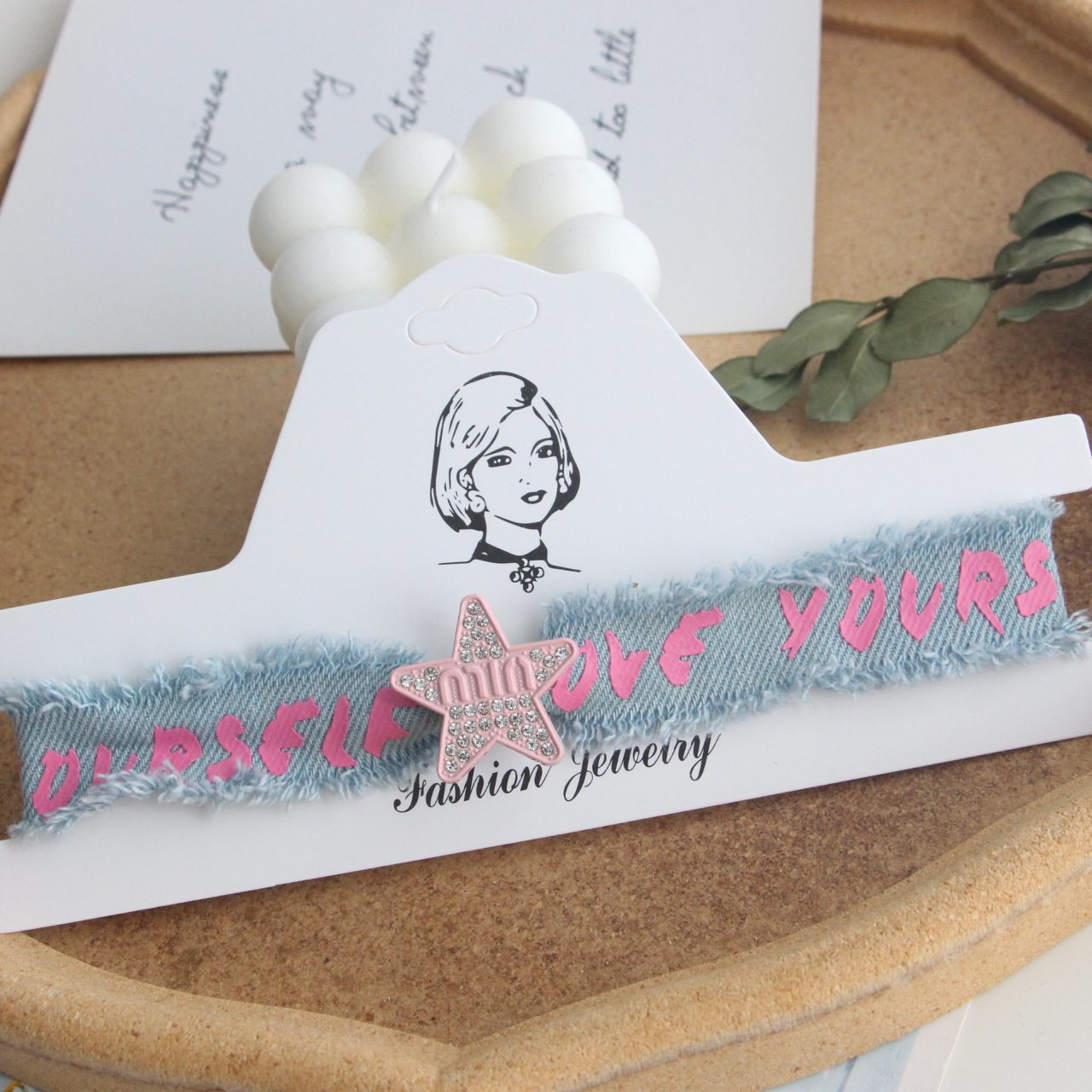 Millennium Style Spice Choker Necklace Love Dopamine Y2K Clavicle Chain Star Denim Sweet Cool Chain Collar