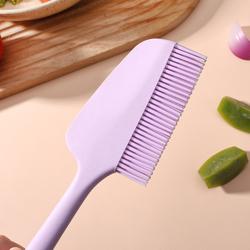 Silicone Scraper Oil Brush 2-in -1 High Temperature Resistant Baking Household Cake Cream Spatula Barbecue Brush Spatula
