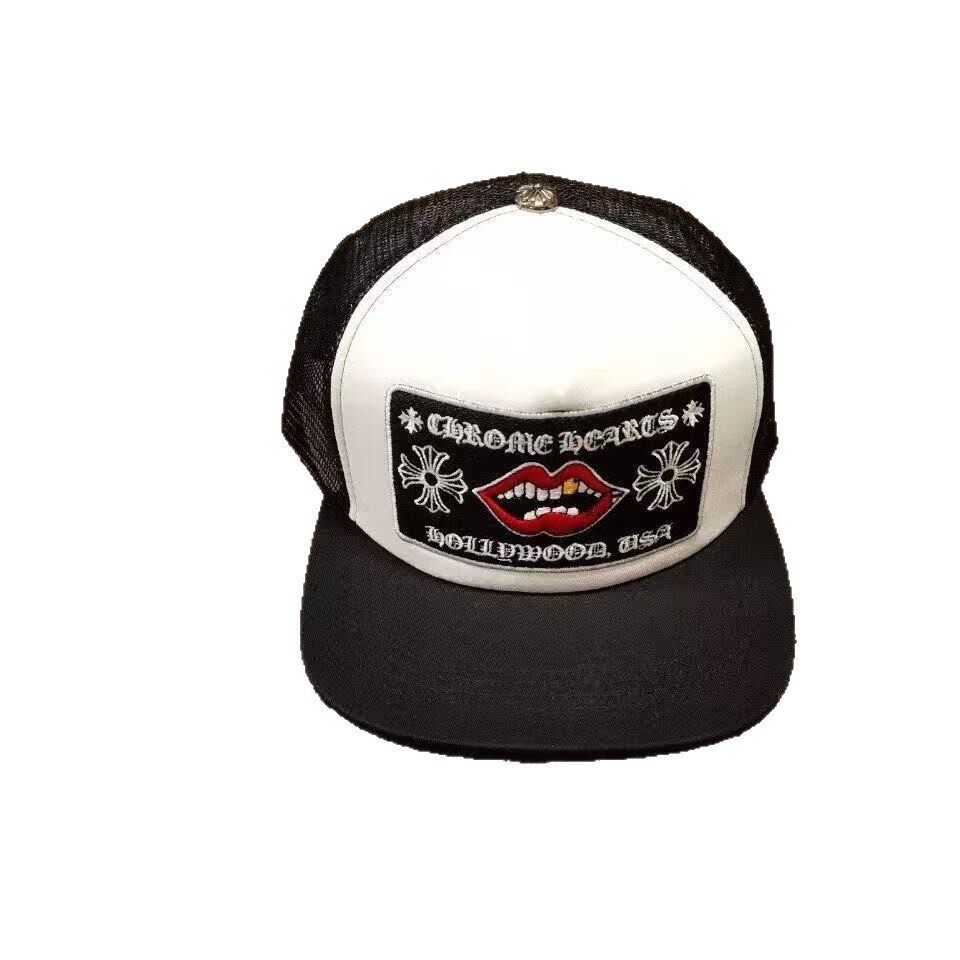 American Style Trendy Brand New Couple Summer CH Crowe Sunshade Hat Fashion Embroidered Flat Brim Hip Hop Hat ~ Baseball Net Hat