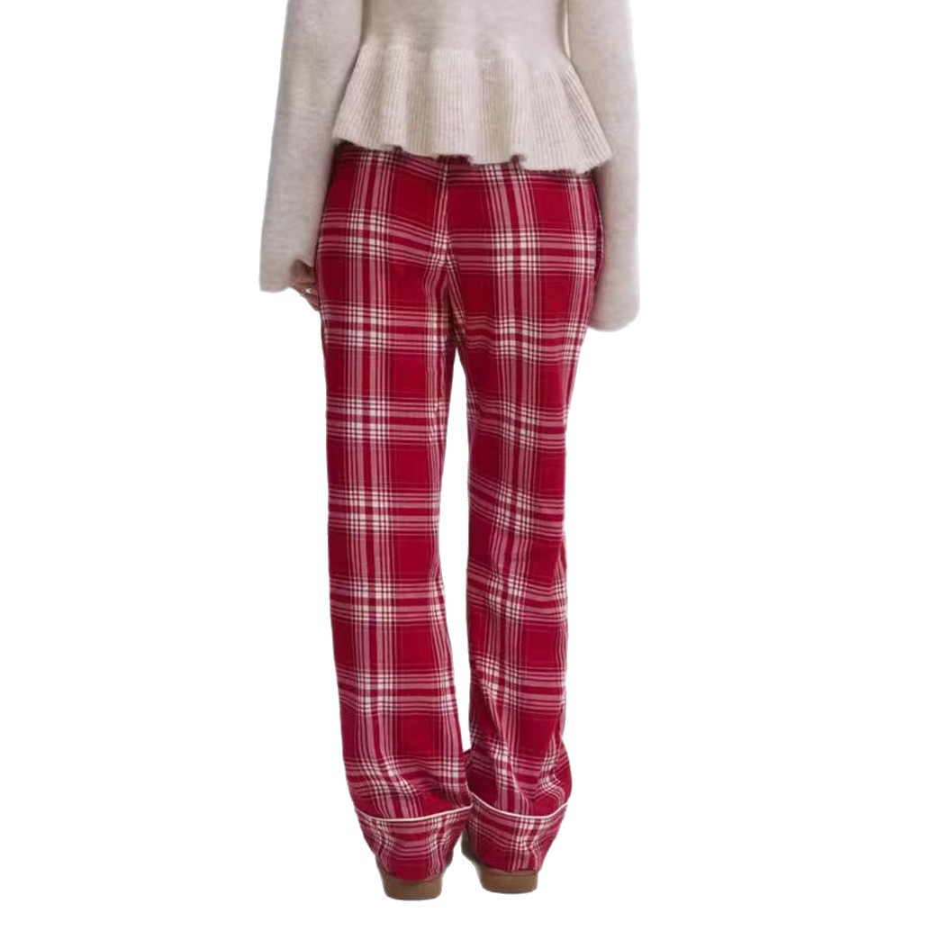 Womens Vintage Plaid Bow Detail Set Stylish Sexy Autumn Winter Fashion Perfect for Casual or Evening Wear
