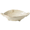 Japanese-Style Retro Coarse Pottery Irregular-Shaped Double-Handle Ribbed Bowl and Chopsticks with an Aged Look, Soup Plate, Curry Rice Home-Use Dish Bowl, Deep Plate