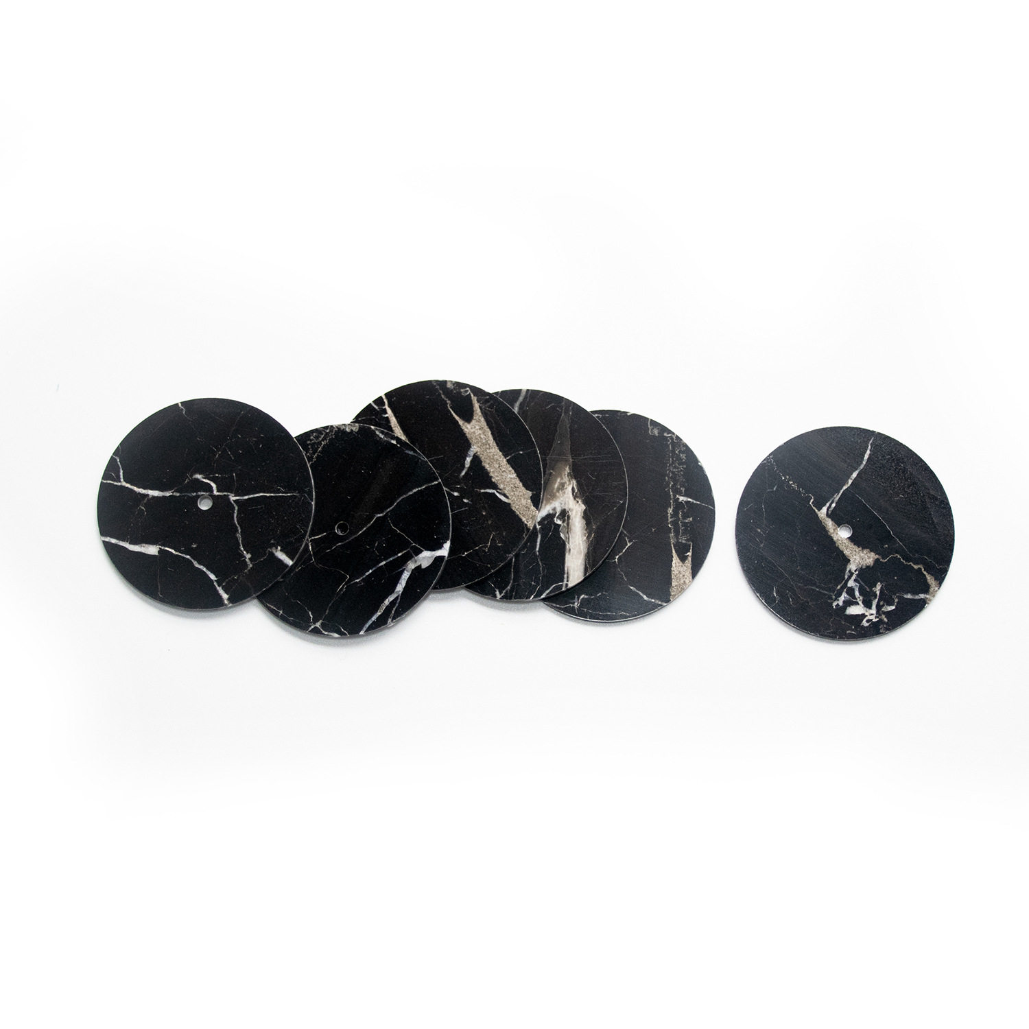 Black White Root Round Surface Custom Natural Marble Watch Dial Parts Special Material Semi Precious Stone Accessories