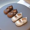 Fashionable Children's Shoes, Baby Soft-Soled Toddler Shoes, One-Year-Old Girls' Small Leather Shoes, Breathable Autum New Style