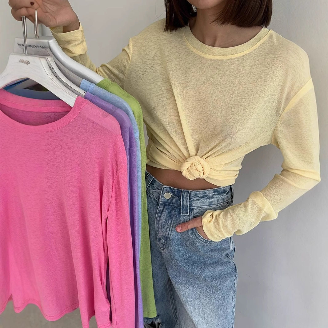Womens Long Sleeve Snowflake Pattern T Shirt Lightweight Loose Fit Round Neck Summer Style Wholesale Available