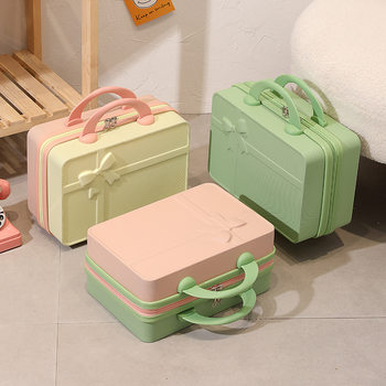 Suitcase 14inch Luggage Bow Fashion Mini Storage Cosmetic Bag High-End Gift Box Wholesale