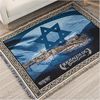 Export Israel Prayer Tapestries Knitted Tassel Blanket Middle East Popular Sofa Cover Blanket Background Wall Decorative Blanket