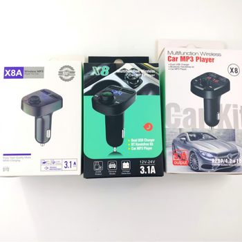 X8 Car Mp3 Player Bluetooth Hands-Free Calling Fm Transmitter Car Supplies Multi-Function Charger