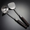 304 Stainless Steel Kitchen Cooking Tools Chicken Wing Wood Handle Cooking Spoon Spatula Pot Spoon Household Multi-Piece Gift Set