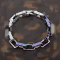 Bamboo silver and colorful bracelet