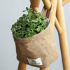 Jute Hanging Basket Small Desktop Sundry Storage Basket Cosmetics Storage Bucket Fabric Pen Holder Wall-Mounted Storage Basket