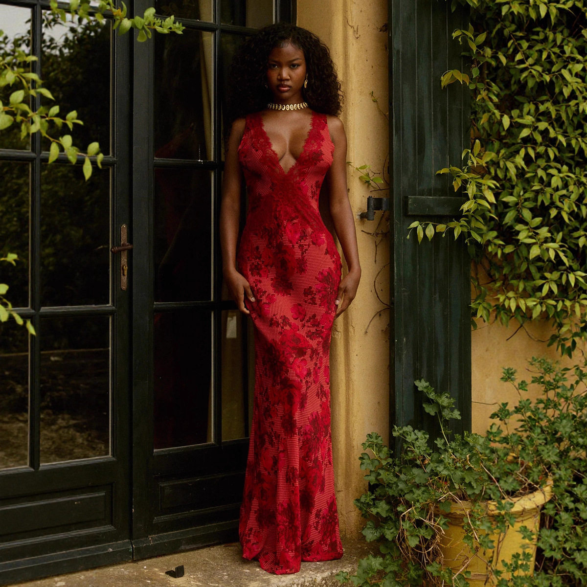 Elegant Lace Deep V Sleeveless Backless Evening Dress Slim Fit Sexy Design Perfect for Parties Wholesale Available