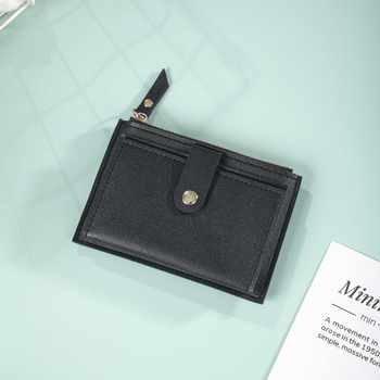 Coin Purse Ultra-Thin Women's Card Holder Korean Style Zipper Card Case Candy Color Bus Student Bank Card Holder Dollar Bag
