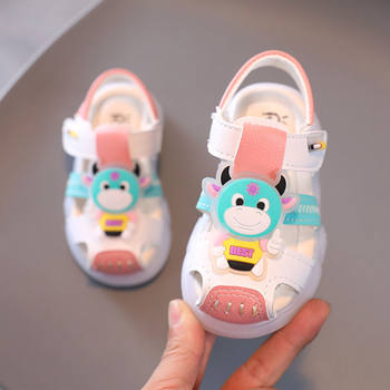 0-1-3 Years Old Boys and Girls Sandals Summer Baby Soft Sole Toddler Shoes Non-Slip Newborn Baby Cartoon Beach Shoes
