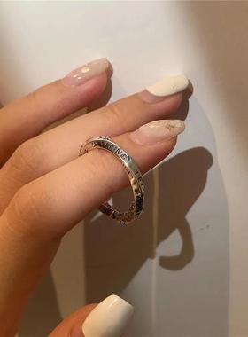 莫比乌斯戒指冷淡风级ins小众设计感复古时尚个性素圈情侣指环