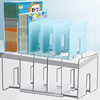 Upgraded retractable book stand acrylic transparent Macaron large capacity 5 grid bookshelf reading file rack wholesale