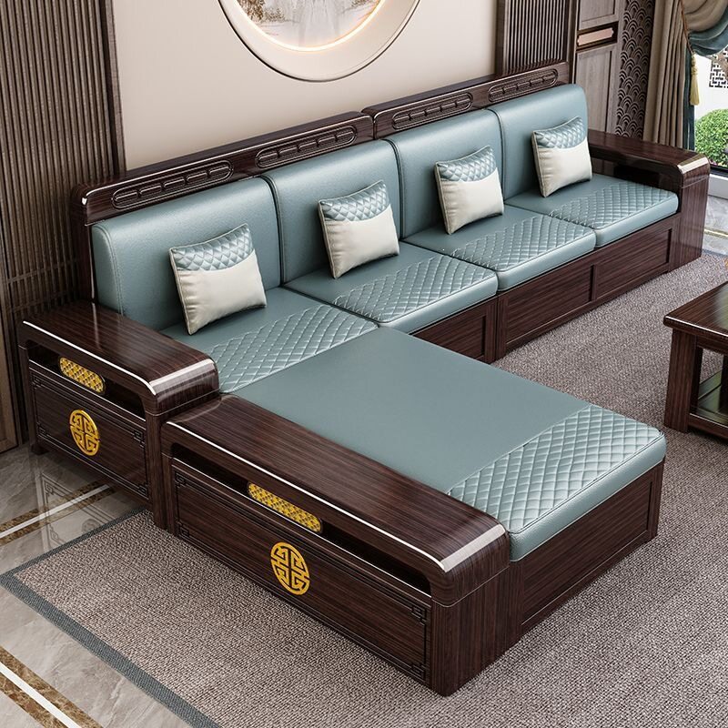 new Chinese style purple sandalwood solid wood sofa combinat...