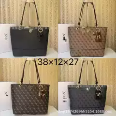 2025 New Women's Bag Large Capacity High-Value Forest Style Lightweight Shopping Printed Solid Color Tote Bag Handbag