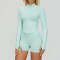 7725 jacket + 7790 shorts—mint green