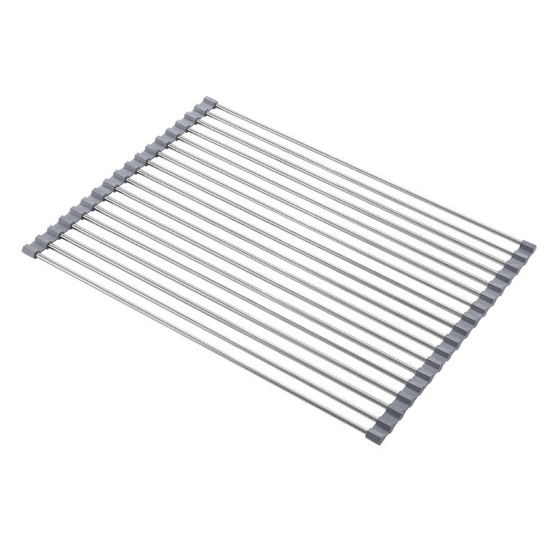Stainless steel draining shutter kitchen sink draining dish rack foldable draining mildew-proof silicone storage rack draining piece
