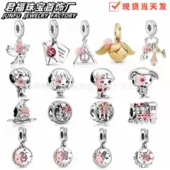 Panjia Beads White Copper Layered Sparkling Red Heart Pink Heart Charm 925 Silver Women's DIY Snowflake Jewelry Beads Exquisite