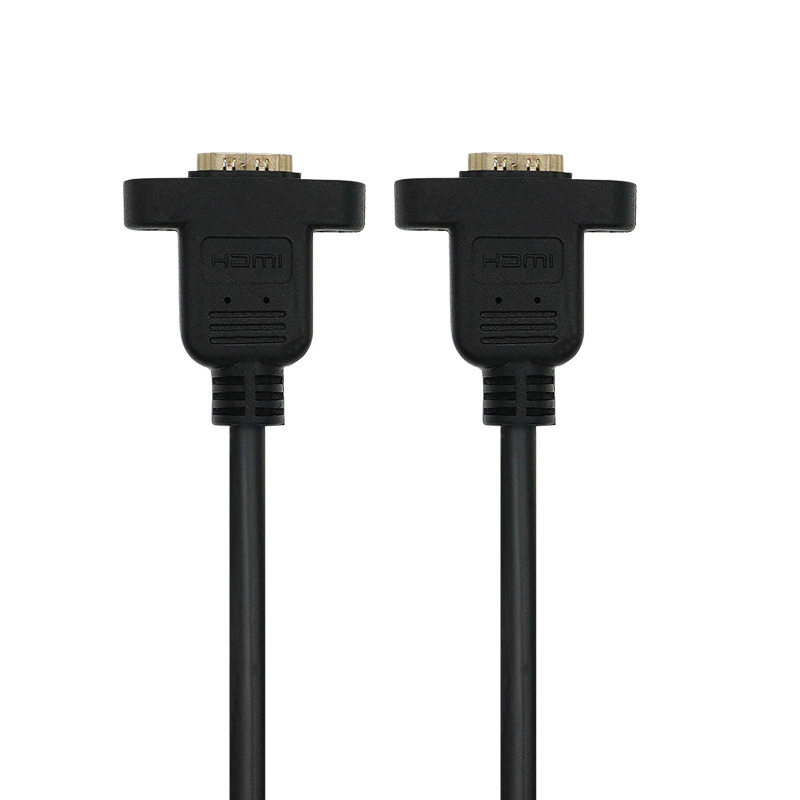 HDMI Female to Female Extension Cable with Ear Screw Holes to Fix HDMI Double Female 4K High-Definition Adapter Cable