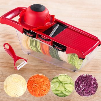 Multifunctional manual vegetable cutter kitchen supplies shredded slicer stainless steel thickened blade potato cutting tool