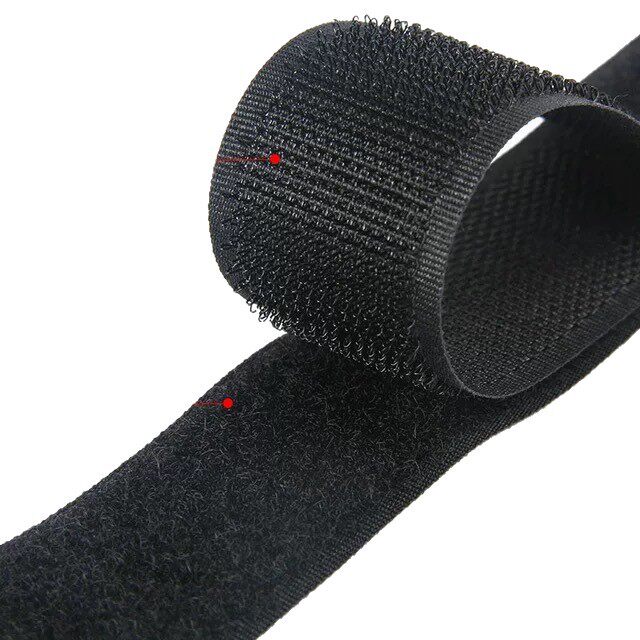 In-Stock Black A-Grade Full Nylon Magic Tape with Hook and Loop Surface for Curtains, Sofas, and Clothing, Seamless Fixing Adhesive Strap