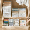 Bedroom wardrobe storage basket clothes pants folding storage basket plastic white separated wardrobe storage box