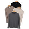 High-end Wool Acetic Acid Mulberry Silk Thermal Underwear Men's Round Neck Autumn and Winter Solid Color Acrylic Outer Wear Base Shirt for Men