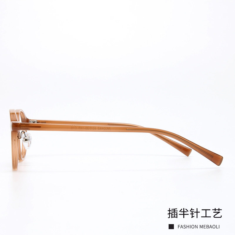 TR90 Pin Small Oval Japanese and Korean Style Mirror Frame Retro Artistic Flat Light Eye Frame Myopia Lens Frame