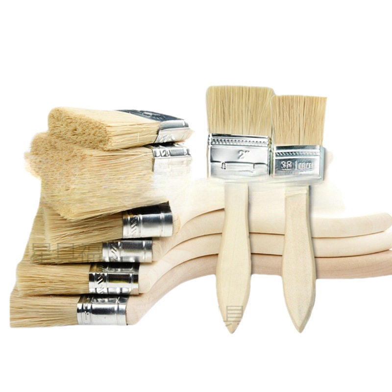 Paint Brush Pig Hair Brown Brush Barbecue Soft Hair Cleaning Household Glue Small Hair Brush Longer Thickened Industrial Use