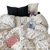 Floral Bear Nantong Home Textiles Foreign Trade E-Commerce Household Four-Piece Set Washed and Brushed Craft Dormitory Three-Piece Set Cross-Border