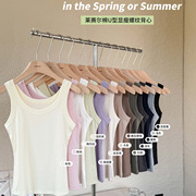 Zordanie 2885 # Summer New Style Lyocell Versatile Casual Vest Fashionable Outerwear Ribbed Sleeveless Vest for Women
