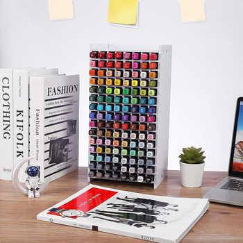 Cross-border New Children's Marker Pen Storage Box Kindergarten Desktop Pen Rack Storage Rack Multifunctional Pen Holder Storage Rack