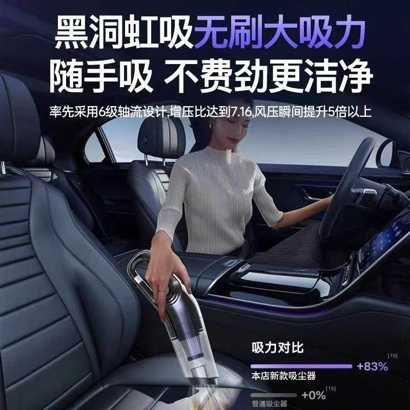 Cross-Border Car Vacuum Cleaner, Car-Specific Large Suction, Super Suction, Home and Car Dual-Purpose Water-Absorbing Handheld Vacuum Cleaner