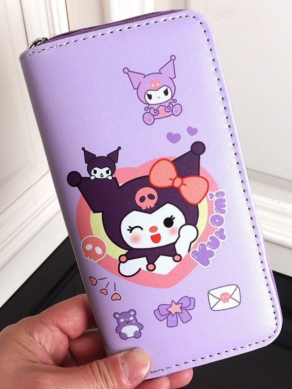 Cross-border 6D good printing in stock supply cartoon cute coolomi melody Yugui dog long coin purse